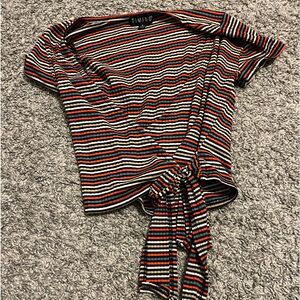 Striped crop top from tie perfect for going out